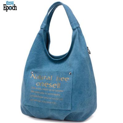 China Vintage Cotton Fashion Durable And Compact Women Handbag Shopping Tote Bag for sale