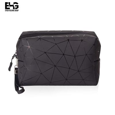 China Wholesale Travel Bag Black Leather Make Up Bag for sale