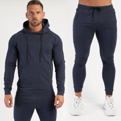 China Custom Cotton Antibacterial Gym Training Jogger Sweatsuit Mens Hooded Jogging Sportswear for sale