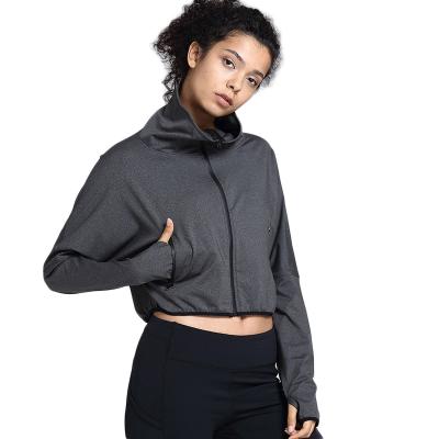 China 2021 Autumn New High Quality Breathable Long Sleeve Yoga Clothes Fitness Common Wear Gym Zipper Quick Dry Jacket For Women for sale