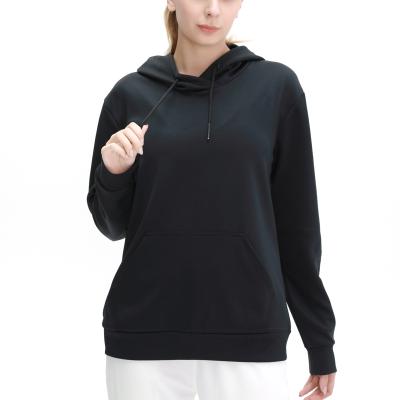 China 2021 High Quality Plain Breathable Long Sleeve Cropped Sweatshirt Women Hoodies Blank Logo Pullover Sweatshirt Yoga Crop Top for sale