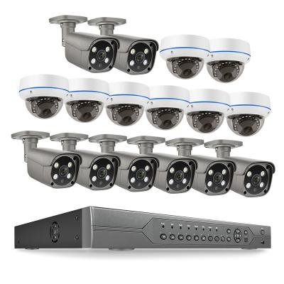 China Full Color PAN-TILT 16CH NVR 5MP Poe NVR CCTV Camera Motion Detection High Security System Kit for sale