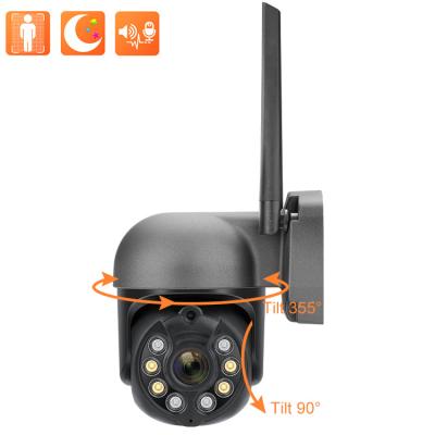 China Popular PAN-TILT Color Night Vision Mini Dome PTZ CCTV Camera Pan Tilt Outdoor Wireless Two Way Audio Camera for sale