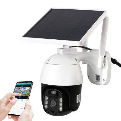 China PAN-TILT 6.3 inch solar powered cctv camera panal door ptz speed dome solar wireless cameras for sale