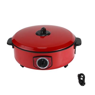 China Hotel Use 1000W Electric Frying Pan Wholesale Home Non-stick Coating Multifunctional Electric Frying Pans for sale