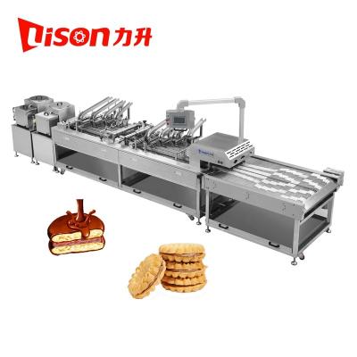 China High Speed ​​Snack Factory Chocolate Cream Filling Cookie Squeezing Machine With Rows Multiplier for sale