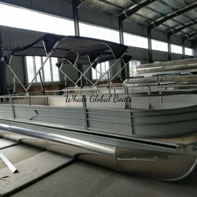 China Welded Aluminum Alloy (DNV 5083) Twin Pontoon Ferry Pontoon Cargo 10m/33ft Aluminum Vessel for sale