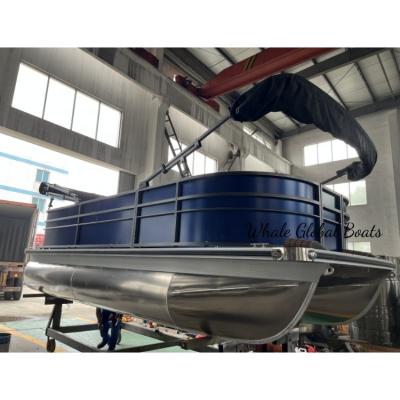 China Custom Aluminum 5.5m All Welded Aluminum Pontoon Boats for sale