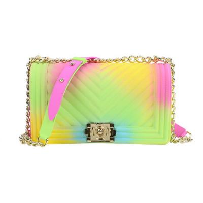 China Fashion Clear PVC Jelly Purses And Handbags Wholesale For Women Bags Women Handbags Ladies for sale