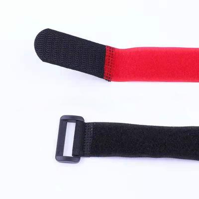 China Self Adhesive High Quality Soft Stretch Elastic Band Hook & Loop Velcroes Custom Strap for sale