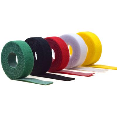 China China Factory 10Mm Sustainable Multifunctional Hook Loop Recycling Tape Cycling Colorful Self Grabbing Hook Loop for sale