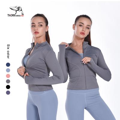 China Breathable High Quality Long Sleeve Sports Suit Quick Dry Multiple Zipper Coat Yoga Women Color Fitness Running Sports Top for sale