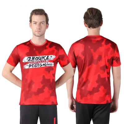 China Custom Wholesale Men's Breathable Football Soccer T-shirt High Quality Anti-Shrink Quick Dry T-shirt Sports Wear Tops for sale