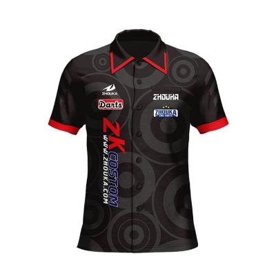 China 2019 Quick Dry Top Selling Custom Design Sublimation Mens Dart Shirts With Pocket for sale