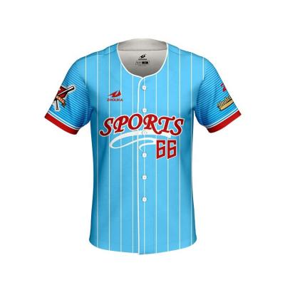 China Antibacterial Wholesale Custom Sublimated 100% Polyester Baseball Jersey OEM Club Baseball Shirts for sale