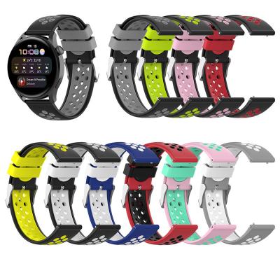 China Newest 20mm 22mm Silicone Rubber Band For Samsung Galaxy Watch 2 3 Active Speed ​​S2 Watch Band Wrist Strap Strap For Huami Amazfit Beep for sale