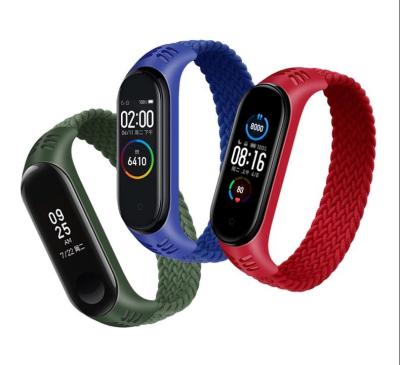 China Non-specific Strap For MI Band 5 Strap Buckle Pulseira Bracelet Miband4 Miband5 Nylon Braided Solo Strap For xiaomi MI Band 4 Strap 3 6 for sale