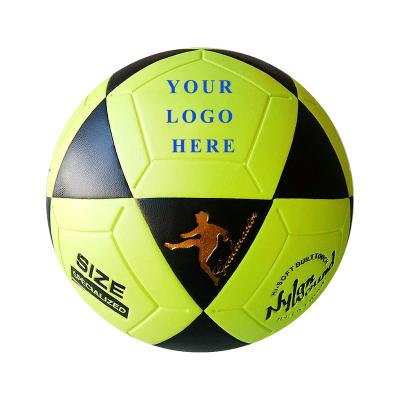 China Match.training. Yexi Brand Match Ball To Form Thermal Bonded Soccer Ball Customize Wholesale Cheap PVC Size 5 Football Green AQ8M815 for sale