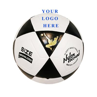 China Match.training. Yexi Customize PVC Size 5 Brand Match Ball For Forming Wholesale Cheap Thermal Glued Soccer Ball Black AQ8M815 for sale