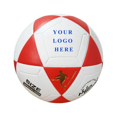 China Match.training. Yexi Customize PVC Size 5 Football Soccer Ball Cheap Thermal Glued Brand Match Ball To Form Red AQ8M815 Wholesale for sale