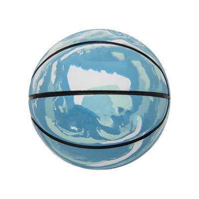 Cina Sports Toy Yexi 60mm Mini Balls for Kids Rubber Basketball for Kids Sports Toys High Hollow Blue Bouncing Ball AQ8F806 Balls in vendita