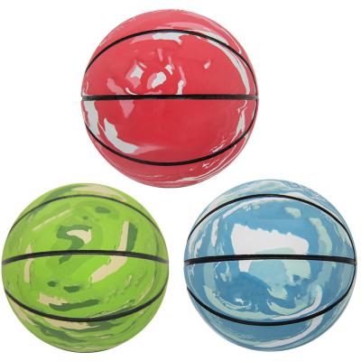 China AQ8F812 Toy Yexi Natural Rubber Hollow Basketball Squash Strain Balls Kids Sports Toys Bouncing Balls 4 Per Gift Box for sale