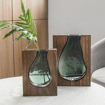 China Easy Installation Flower Rack Flower Pot Interior Ministry Display Flower Stand Nordic Green Glass Decoration for sale