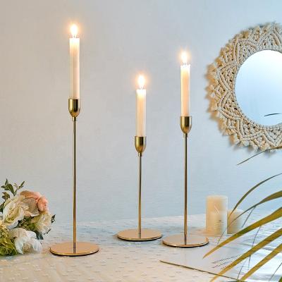 China Luxury Candle Holders Set For Decorative Candlestick Metal Candlestick Holder For Wedding Dining Party Fits Thick Modern Romantic for sale