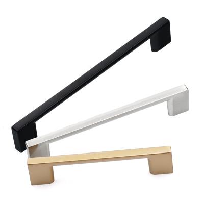 China Easy installation kitchen pulls modern kitchen gold furniture cabinet handle,china furniture hardware supplier brushed nickel cabinet handles for sale