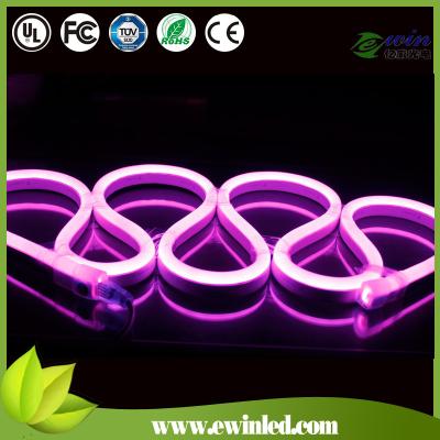 China Milky white PVC lamp body blue color led neon mini 8.5*17mm 24v DC 6w/m flex neon light for sale