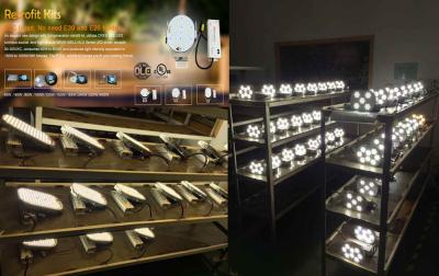 China UL DLC list 45W led parking lot lighting retrofit, batten light LED retrofit kit for sale