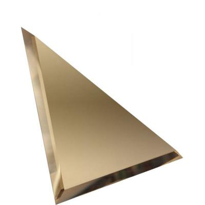 Cina 4mm Bevel Edge Frameless Gold Bronze Tinted Float Glass Mirror for Wall in vendita