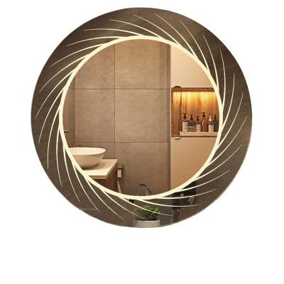 China 6mm Led Bathroom Round Decorative Metal Frame Mirror for sale