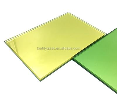 China Factory produces coated glass dark green tawny gray color paint glass reflective glass for sale