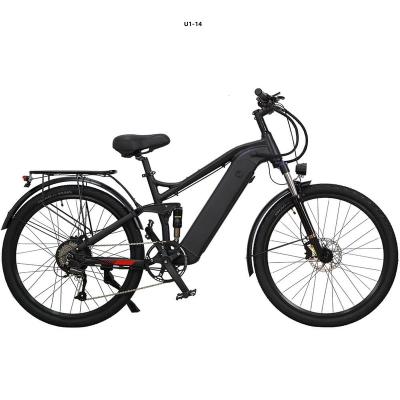 China Magnesium Alloy 26'' Tires Electric Sport Bicycles 48V 20Ah Removable Battery, 500W 28Mph Hybrid Electric Bike with Shimano 9 Speed Gears for sale