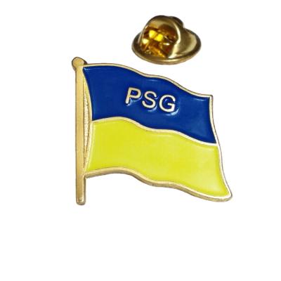 China China Wholesale Metal Soft Enamel PSG National Flag Lapel Pin for sale