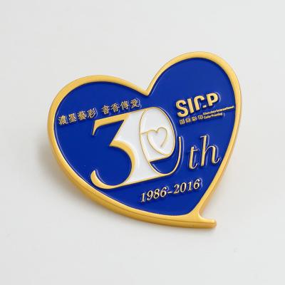 China China Promotional Custom Soft Metal Enamel Bulk Heart Shape Lapel Pins For Sale for sale