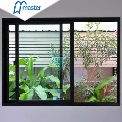 China New Design Hurricane Proof Magnetic Aluminum Alloy Frame High Quality Windproof Sliding Screen Aluminum Glass Windows for sale