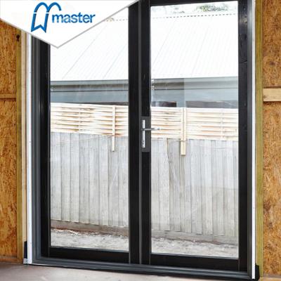 China 2022 Modern Design Interior Exterior Patio Master Well Casement Aluminum Glass Entry Door Swing French Glass Doors for sale