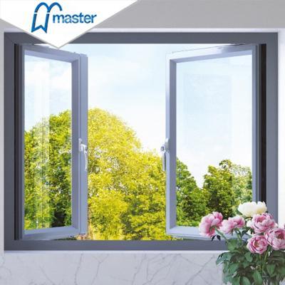 China Aluminum Alloy Magnetic Windows Screen Thermal Break Double Glazed Glass Aluminum Casement Windows For Residential for sale