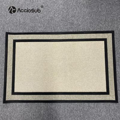 China Custom Made Goods Gray Sublimation Door Mat Rubber Logo Polyester For Etsy Non-Slip Washable Hot Selling Acciosub RTS for sale