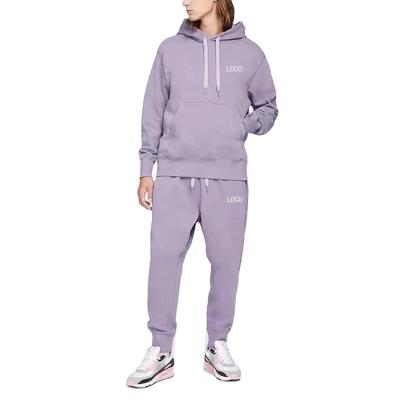 China QUICK DRY Women's Suit 100% Cotton QUICK DRY Solid Thick Sweater Sweatpants Hoodies Sets Casual Suits 2 Pieces for sale