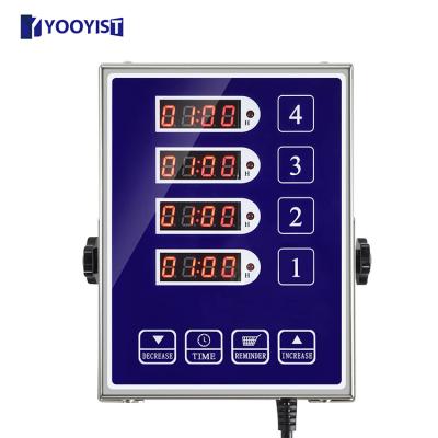 China YOOYIST Restaurant Viable Loud Timer Alarm Multiple Events Cooking Reminder Commercial 4 Channels Kitchen Timers for sale