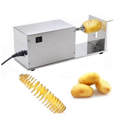 China Viable Tornado Electric Potato Spiral Cutter French Fries Machine Stainless Steel With Switch Control For Home Commercial Use for sale