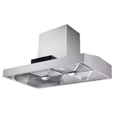 China Can process custom size Hot sell Stainless steel island kitchen air extrator hood cooker range hood for sale