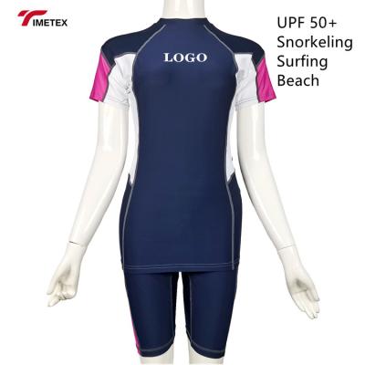 China Short Sleeve Customized Women's Short Sleeve Sport Sublimated Rash Guard Uv Protection Snorkeling Shirt for sale