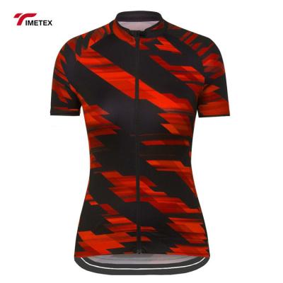 China Summer Breathable Sublimation Printing Custom Women Cycling Tank Top Custom Short Sleeve Wholesale Cycling Clothing For Women for sale