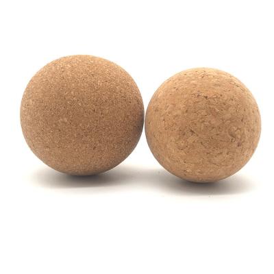 China Durable Cork Fascia Ball Multi-Specification Non-Slip Muscle Fascia Relax Lumbar Spine Fitness Exercise Equipment Cervical Massage Ball for sale