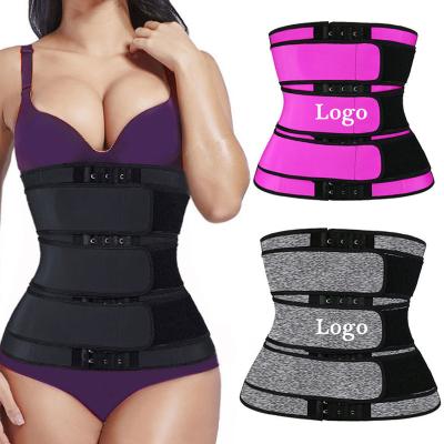 China Custom Trainer Breathable Logo Waist Trimmer Shapewear Neoprene Waisttrainer Fitness Band for Women Weight Loss Slimming colombianas de fajas for sale