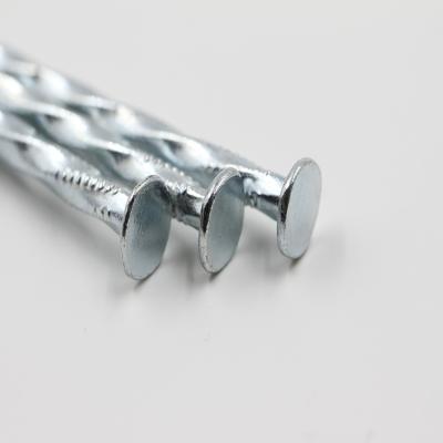 China Flat Twisted Corrugated Single Leg Galvanized Roofing Nails Price for sale